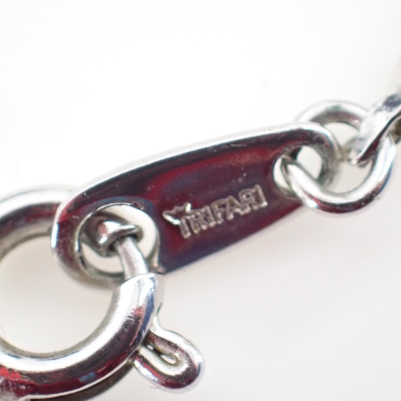 Crown Trifari Signed Square Silver Tone Rhinestone Pendant on Serpentine Chain 2 - Picture 9 of 13